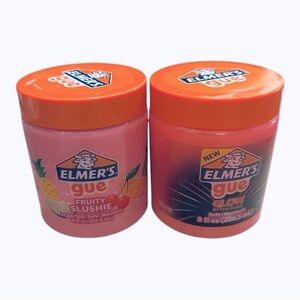 Elmer’s Gue Slime Set | 2-Pack | Fruity Slushie & Glow | 8 oz Each